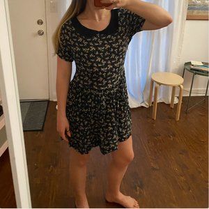 Brandy Melville Peter Pan Collar Babydoll Dress One Size O/S